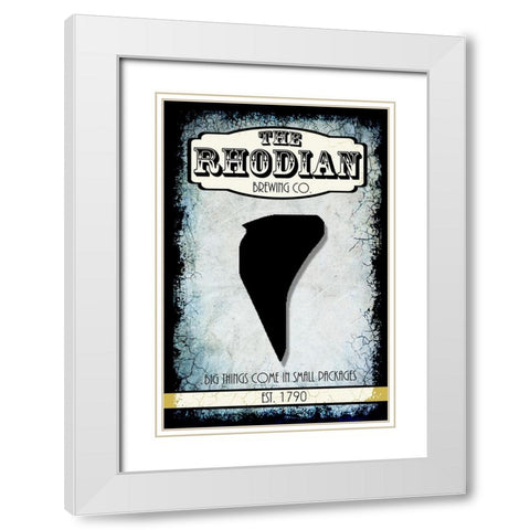 States Brewing Co_Rhode Island White Modern Wood Framed Art Print with Double Matting by LightBoxJournal
