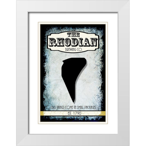 States Brewing Co_Rhode Island White Modern Wood Framed Art Print with Double Matting by LightBoxJournal