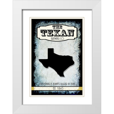 States Brewing Co_Texas White Modern Wood Framed Art Print with Double Matting by LightBoxJournal
