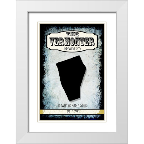 States Brewing Co_Vermont White Modern Wood Framed Art Print with Double Matting by LightBoxJournal