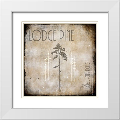 Moose Lodge 2 - Lodge Pole 3 White Modern Wood Framed Art Print with Double Matting by LightBoxJournal