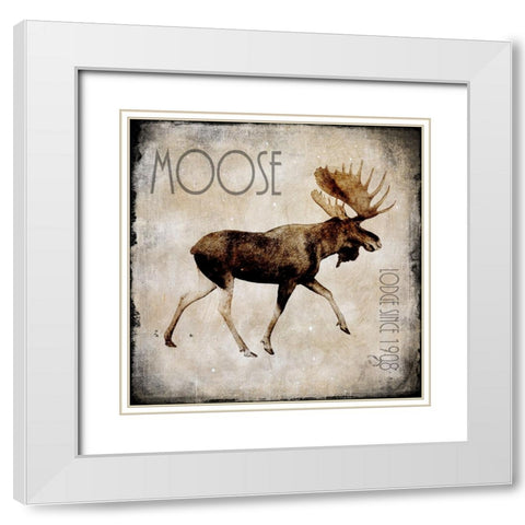 Moose Lodge 2 White Modern Wood Framed Art Print with Double Matting by LightBoxJournal