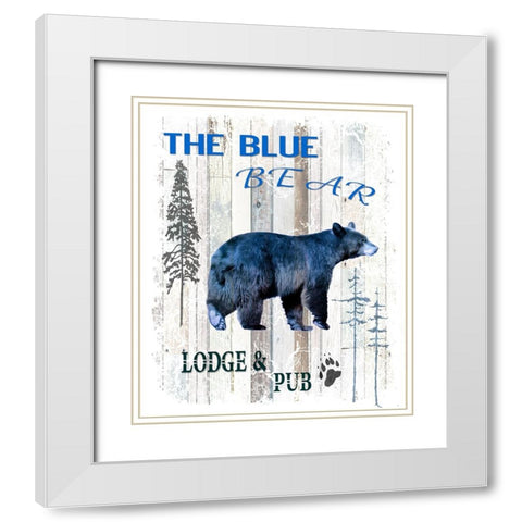 The Blue Bear White Modern Wood Framed Art Print with Double Matting by LightBoxJournal