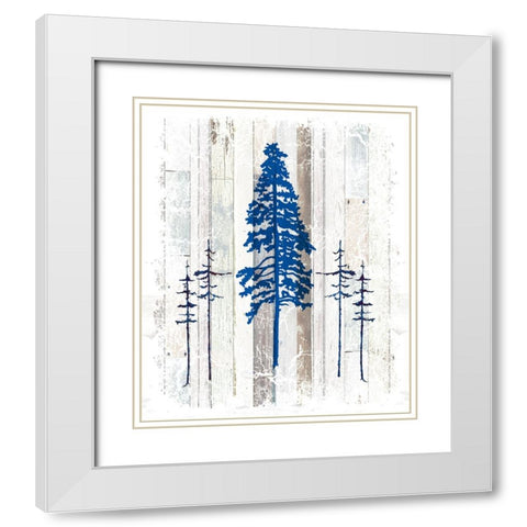 The Blue Moose - Lodge Pole Pine White Modern Wood Framed Art Print with Double Matting by LightBoxJournal