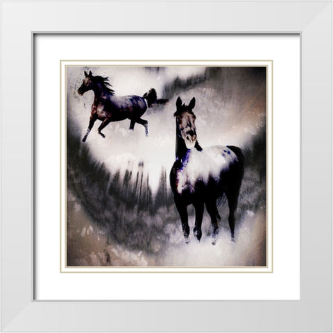 Black Mare - Dream 2 White Modern Wood Framed Art Print with Double Matting by LightBoxJournal