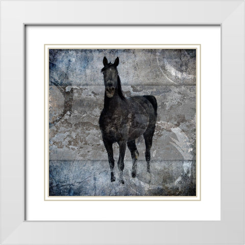 Black Mare 3 White Modern Wood Framed Art Print with Double Matting by LightBoxJournal