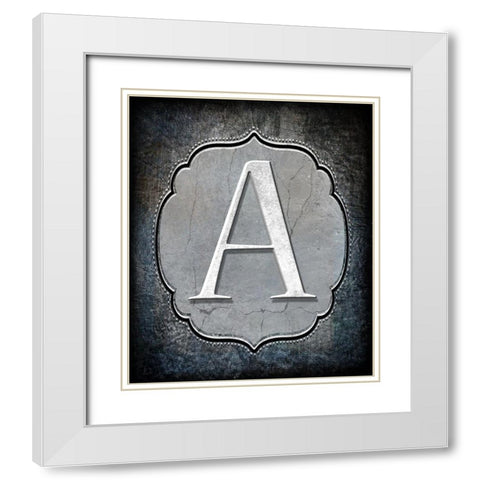 Letter A White Modern Wood Framed Art Print with Double Matting by LightBoxJournal