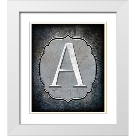 Letter A White Modern Wood Framed Art Print with Double Matting by LightBoxJournal