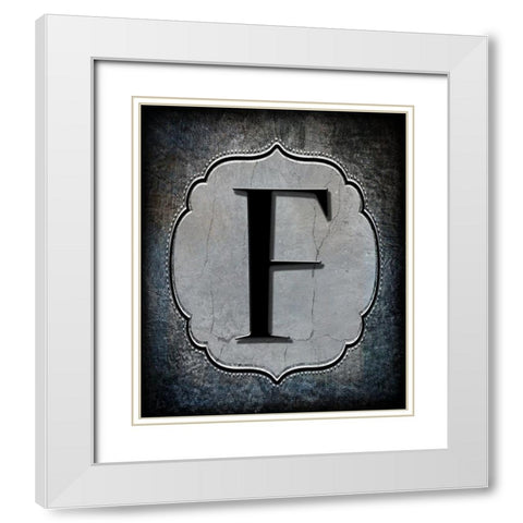 Letter F White Modern Wood Framed Art Print with Double Matting by LightBoxJournal