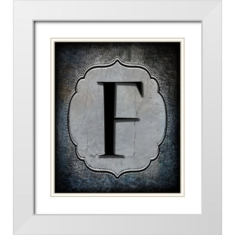 Letter F White Modern Wood Framed Art Print with Double Matting by LightBoxJournal