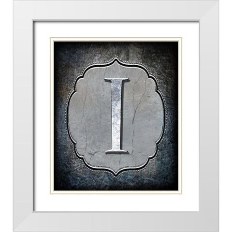 Letter I White Modern Wood Framed Art Print with Double Matting by LightBoxJournal
