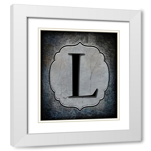 Letter L White Modern Wood Framed Art Print with Double Matting by LightBoxJournal