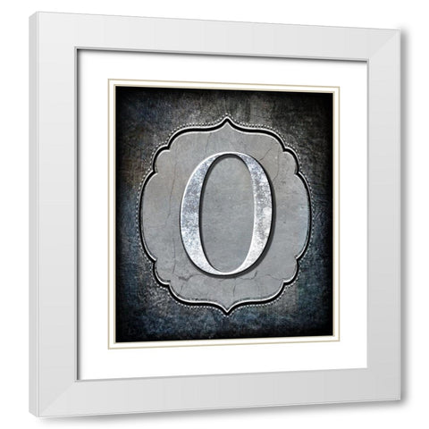 Letter O White Modern Wood Framed Art Print with Double Matting by LightBoxJournal