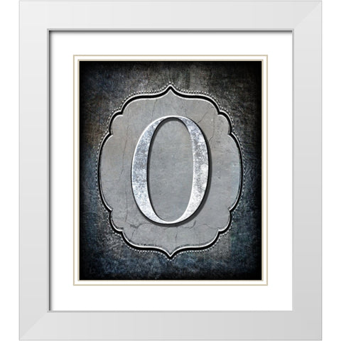 Letter O White Modern Wood Framed Art Print with Double Matting by LightBoxJournal