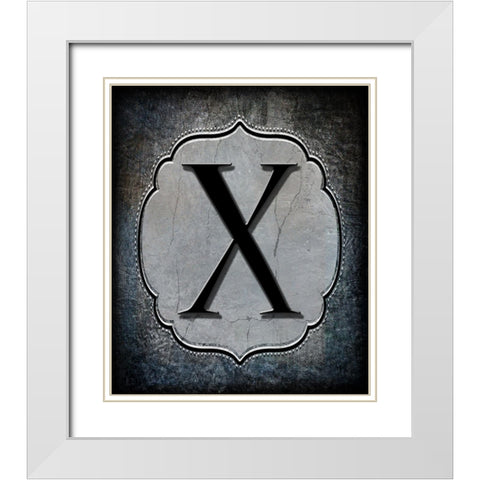 Letter X White Modern Wood Framed Art Print with Double Matting by LightBoxJournal