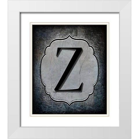 Letter Z White Modern Wood Framed Art Print with Double Matting by LightBoxJournal