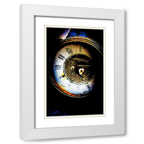 Garage Clock White Modern Wood Framed Art Print with Double Matting by LightBoxJournal