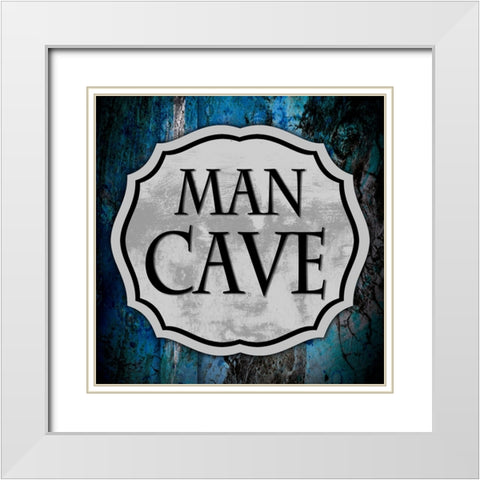 Man Cave 1 White Modern Wood Framed Art Print with Double Matting by LightBoxJournal