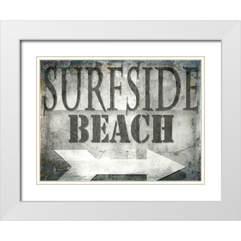 Surfside Beach White Modern Wood Framed Art Print with Double Matting by LightBoxJournal