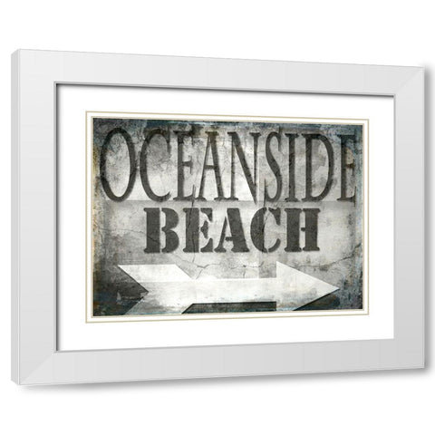 Surfside Oceanside White Modern Wood Framed Art Print with Double Matting by LightBoxJournal