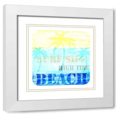 Welcome Beach 1 White Modern Wood Framed Art Print with Double Matting by LightBoxJournal