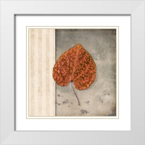 Lodge Leaf 2 White Modern Wood Framed Art Print with Double Matting by LightBoxJournal