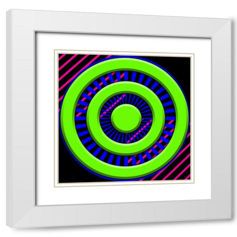 Black Light Pattern 2 White Modern Wood Framed Art Print with Double Matting by LightBoxJournal