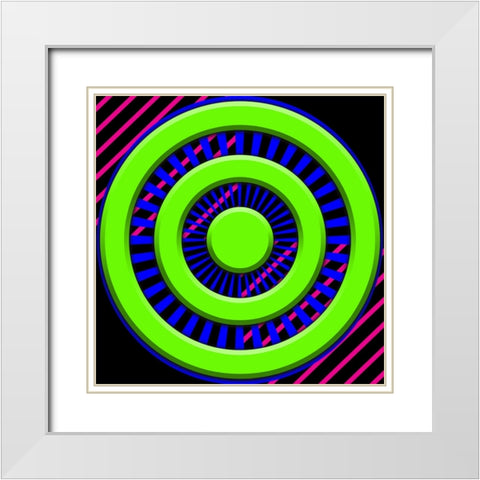 Black Light Pattern 2 White Modern Wood Framed Art Print with Double Matting by LightBoxJournal