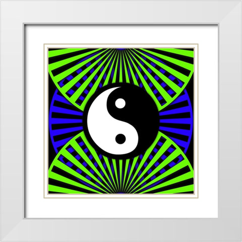 Black Light Pattern 3 White Modern Wood Framed Art Print with Double Matting by LightBoxJournal