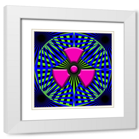 Black Light Pattern White Modern Wood Framed Art Print with Double Matting by LightBoxJournal