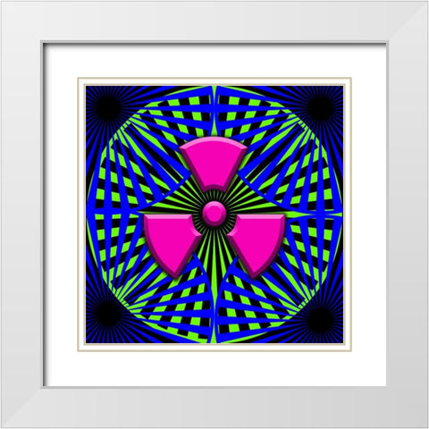 Black Light Pattern White Modern Wood Framed Art Print with Double Matting by LightBoxJournal