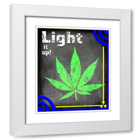Dorm Room Light It Up 2B White Modern Wood Framed Art Print with Double Matting by LightBoxJournal