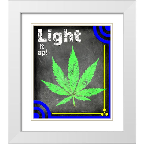 Dorm Room Light It Up 2B White Modern Wood Framed Art Print with Double Matting by LightBoxJournal