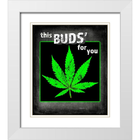 Dorm Room Light It Up This Bud White Modern Wood Framed Art Print with Double Matting by LightBoxJournal