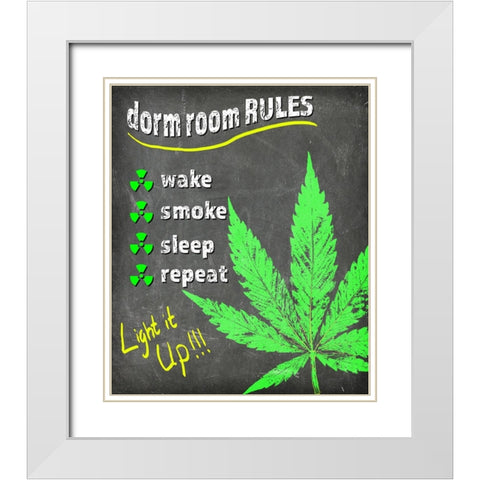Dorm Room Light It Up White Modern Wood Framed Art Print with Double Matting by LightBoxJournal