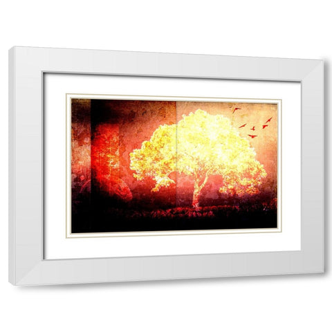 July Tree 4 White Modern Wood Framed Art Print with Double Matting by LightBoxJournal
