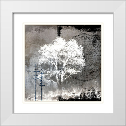 July Tree 10 White Modern Wood Framed Art Print with Double Matting by LightBoxJournal