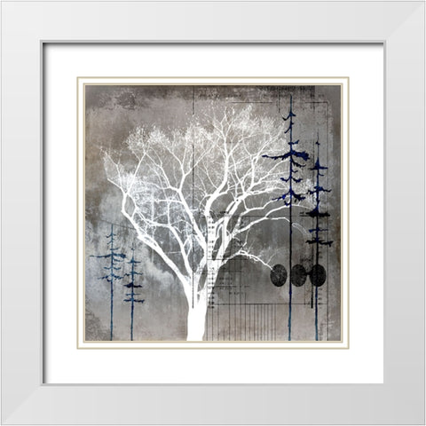July Tree 8 White Modern Wood Framed Art Print with Double Matting by LightBoxJournal