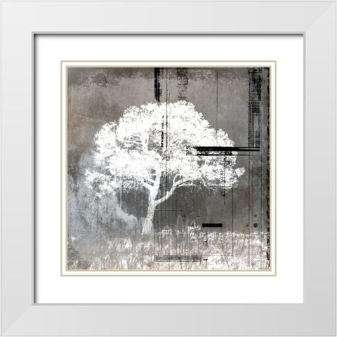 July Tree 9 White Modern Wood Framed Art Print with Double Matting by LightBoxJournal
