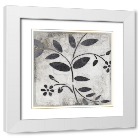 Leaf Pattern 2 White Modern Wood Framed Art Print with Double Matting by LightBoxJournal