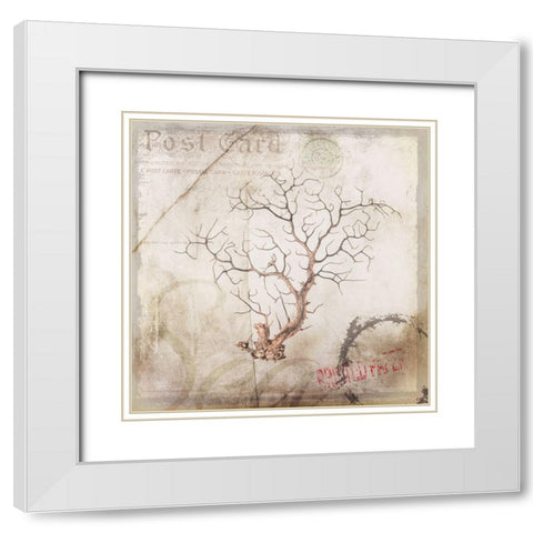 Sea Leaf 2 White Modern Wood Framed Art Print with Double Matting by LightBoxJournal