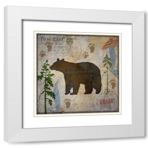 Bear Lodge White Modern Wood Framed Art Print with Double Matting by LightBoxJournal