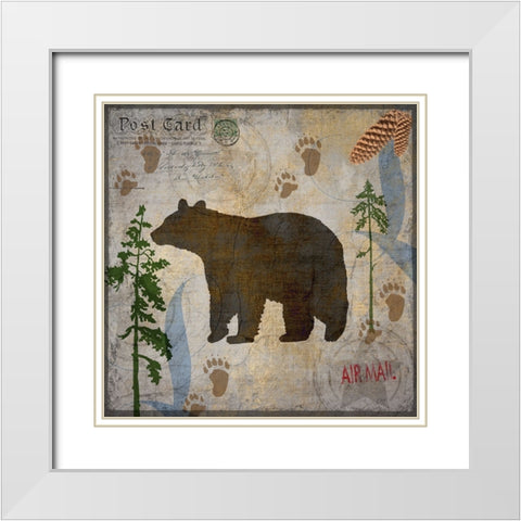 Bear Lodge White Modern Wood Framed Art Print with Double Matting by LightBoxJournal