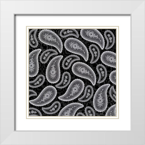 Camo Paisley 4_texture 2 White Modern Wood Framed Art Print with Double Matting by LightBoxJournal