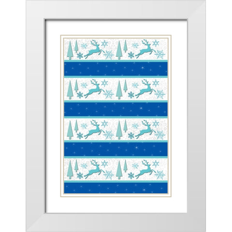 Christmas Wrap 1 White Modern Wood Framed Art Print with Double Matting by LightBoxJournal