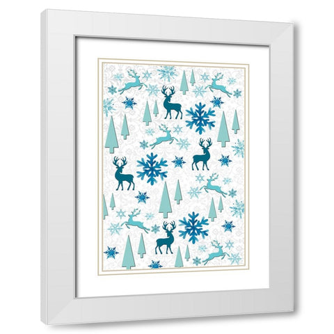 Christmas Wrap 3 White Modern Wood Framed Art Print with Double Matting by LightBoxJournal