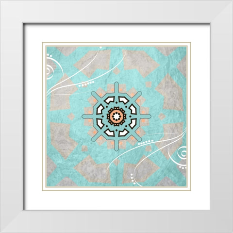 Decortive Sea Leaf 5 White Modern Wood Framed Art Print with Double Matting by LightBoxJournal