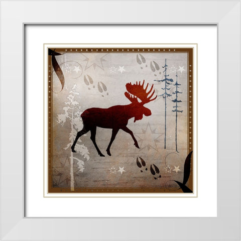 Moose Tracks White Modern Wood Framed Art Print with Double Matting by LightBoxJournal