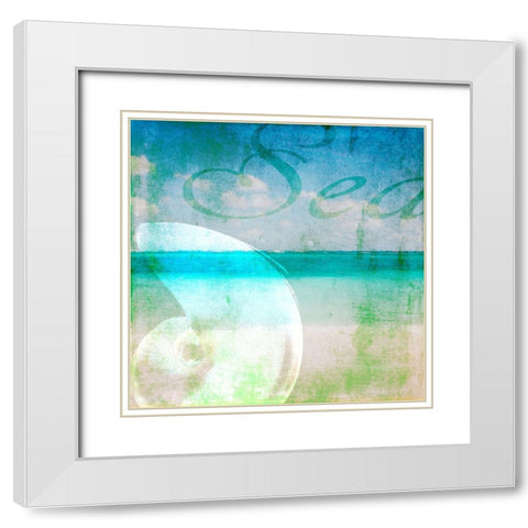 Sea 1 White Modern Wood Framed Art Print with Double Matting by LightBoxJournal