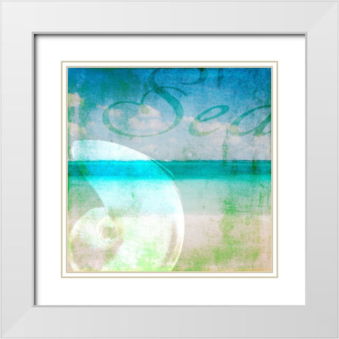 Sea 1 White Modern Wood Framed Art Print with Double Matting by LightBoxJournal
